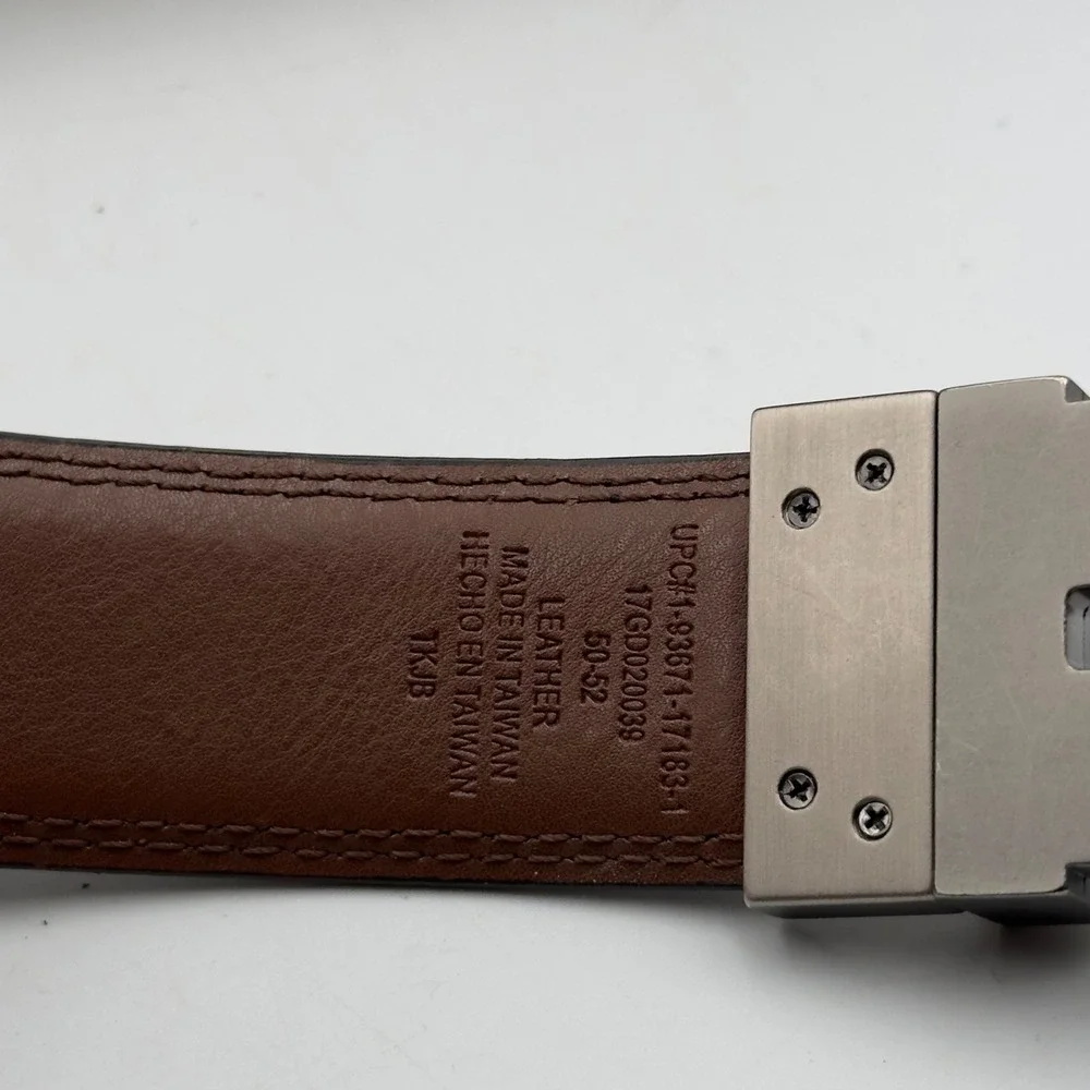 Dickies Belt Black Brown Reversible Leather 50-52 Big Tall Workwear Gorpcore